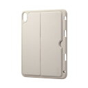 エレコム ELECOM iPad 10.9インチ ケース ソフト カバー ApplePencil収納可 スタンド付 衝撃吸収 グレージュ(TB-A23RUCST...