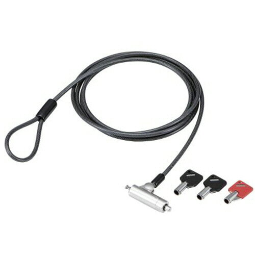 エレコム ELECOM セキュリティワイヤーロック 統一キー仕様 ブラック 1個(ESL-704S) 目安在庫=○