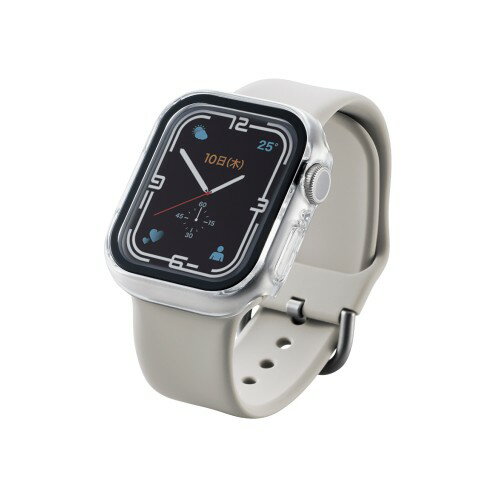 エレコム Apple Watch41mm用フルカバーケース プレミアムガラス セラミックコート ク AW-21BFCGCCR メーカー在庫品