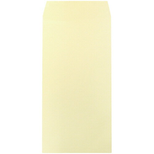 ハート 透けないカラー封筒 長3 パステルクリーム 80g/m2 〒枠なし 1パック(100枚)(XEP295) 取り寄せ商品