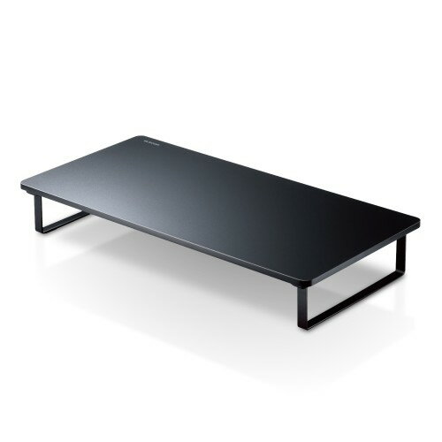 エレコム ELECOM モニター台 パソコン台 木製 オフィス用品 キーボード収納(46cmまで) 簡単(PCA-DPSW528NBK) メーカー在庫品