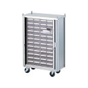 ナビス(アズワン) 与薬カート 48人用/鍵付扉タイプ 714×360×1060mm HYC-48T (1台)(0-9968-04) 取り寄せ商品