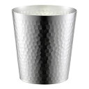 田辺金具 華ロックグラス槌目300ml 艶消し(シルバー)(TK-4833) 取り寄せ商品