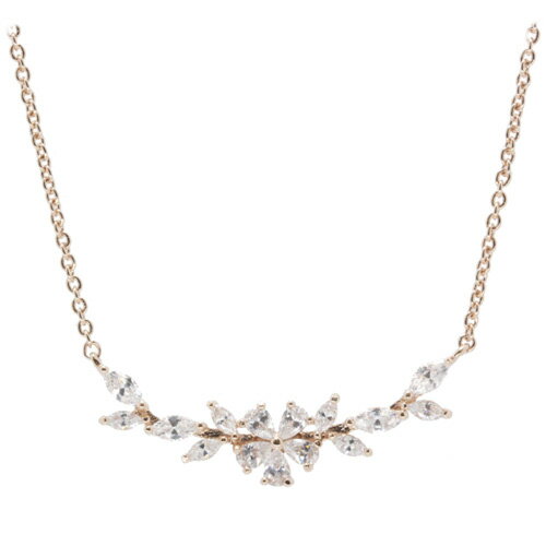 Pure ネックレス ペンダント レディース ピンクゴールド 大粒 キュービック ジュ(pfl-106) 取り寄せ商品