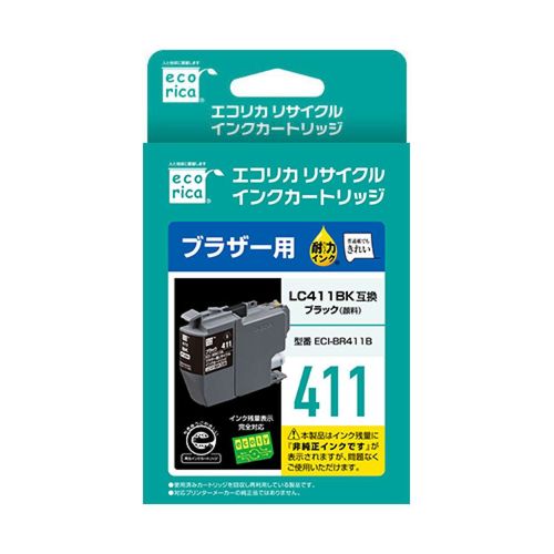 쥳 ELECOM brother LC411BK ߴ ꥵ  ȥå ֥å()(ECI-BR411B) ᡼߸