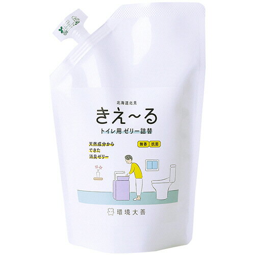 環境大善 きえーる トイレ用 ゼリータイプ 無香 詰替 480g 1個(H-KTJ-480T) 取り寄せ商品 compmoto-r-11937719 コンプモト 楽天市場店 パッケージ画像
