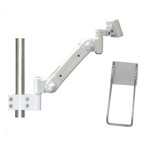 ライブクリエータ スタンダードアーム φ50用ポール固定 低荷重 取っ手付き アイボリー(ARM2-20P50R) 取..