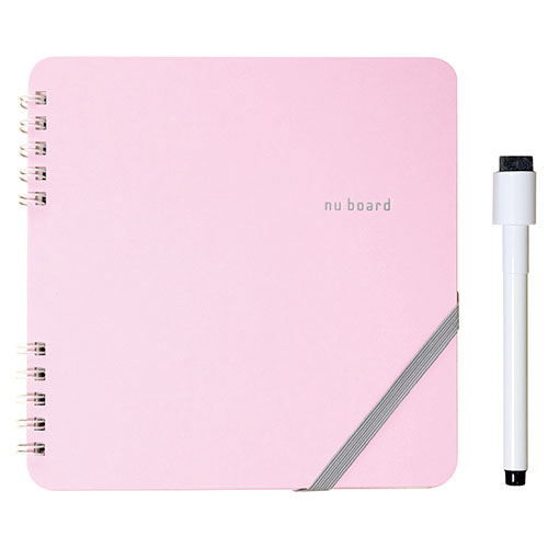欧文印刷 nu board Square (スクエア) スリム手帳型ホワイトボード エアリーピンク(NGSQ02AP06) 取り寄せ商品