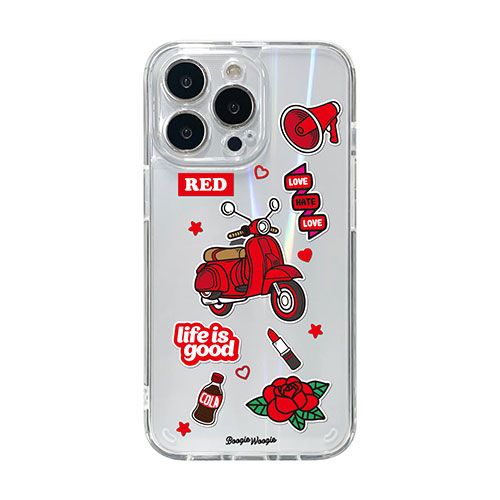 BOOGIE WOOGIE ブギウギ オーロラケース for iPhone 13 Pro Red(B ...