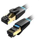 VENTION VENTION Cat.8 薄型LANケーブル 1m ブラック(IK-9051) 取り寄せ商品