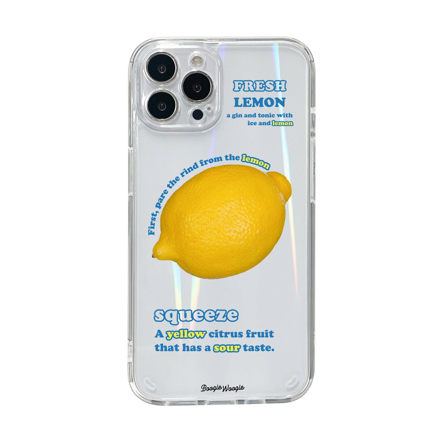 BOOGIE WOOGIE オーロラケース for iPhone 14 Pro Lemon 背面カバー型(BW24109i14P) 仕入先在庫品