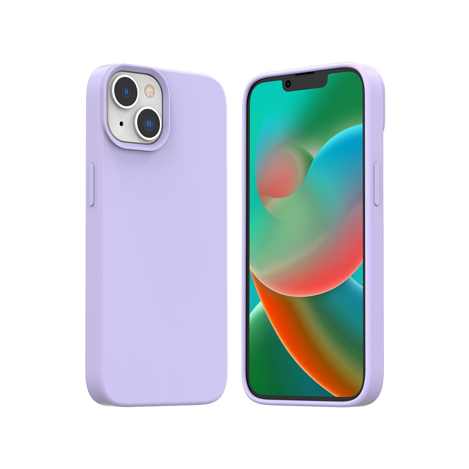 araree MagSafe対応シリコンケース TYPOSKIN for iPhone 14 ライラックパープル 背(AR24675i14PL) 仕入先在庫品