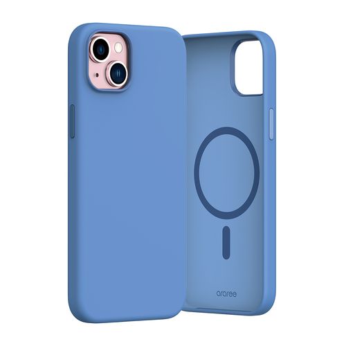 araree Typo Skin M MagSafe対応シリコンケース for iPhone 15 Plus スカイブルー(AR25441i15PL) 仕入先在庫品