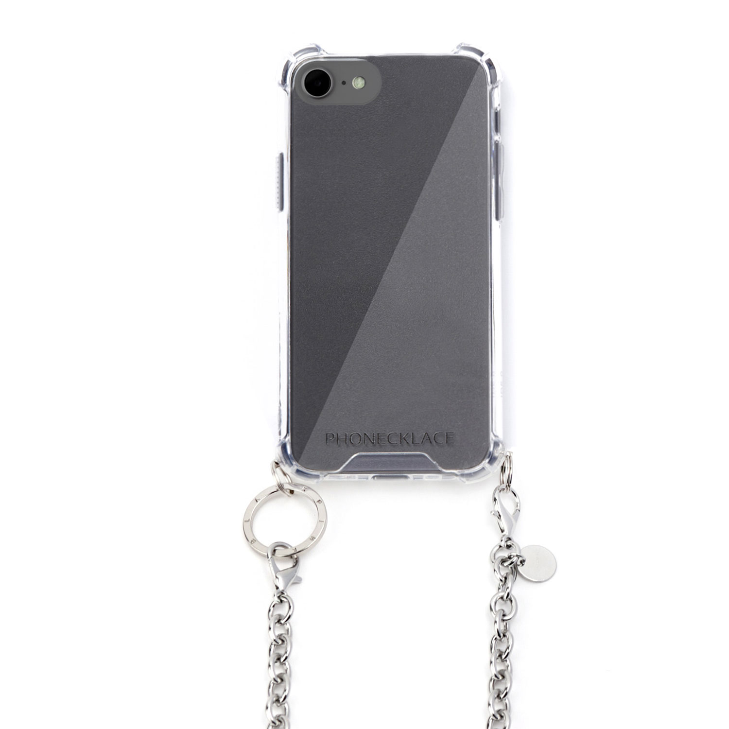 PHONECKLACE チェーンショルダーストラップ付きクリアケース for iPhone SE 3/SE 2/8/7 (PN22755iSE3) 目安在庫=△