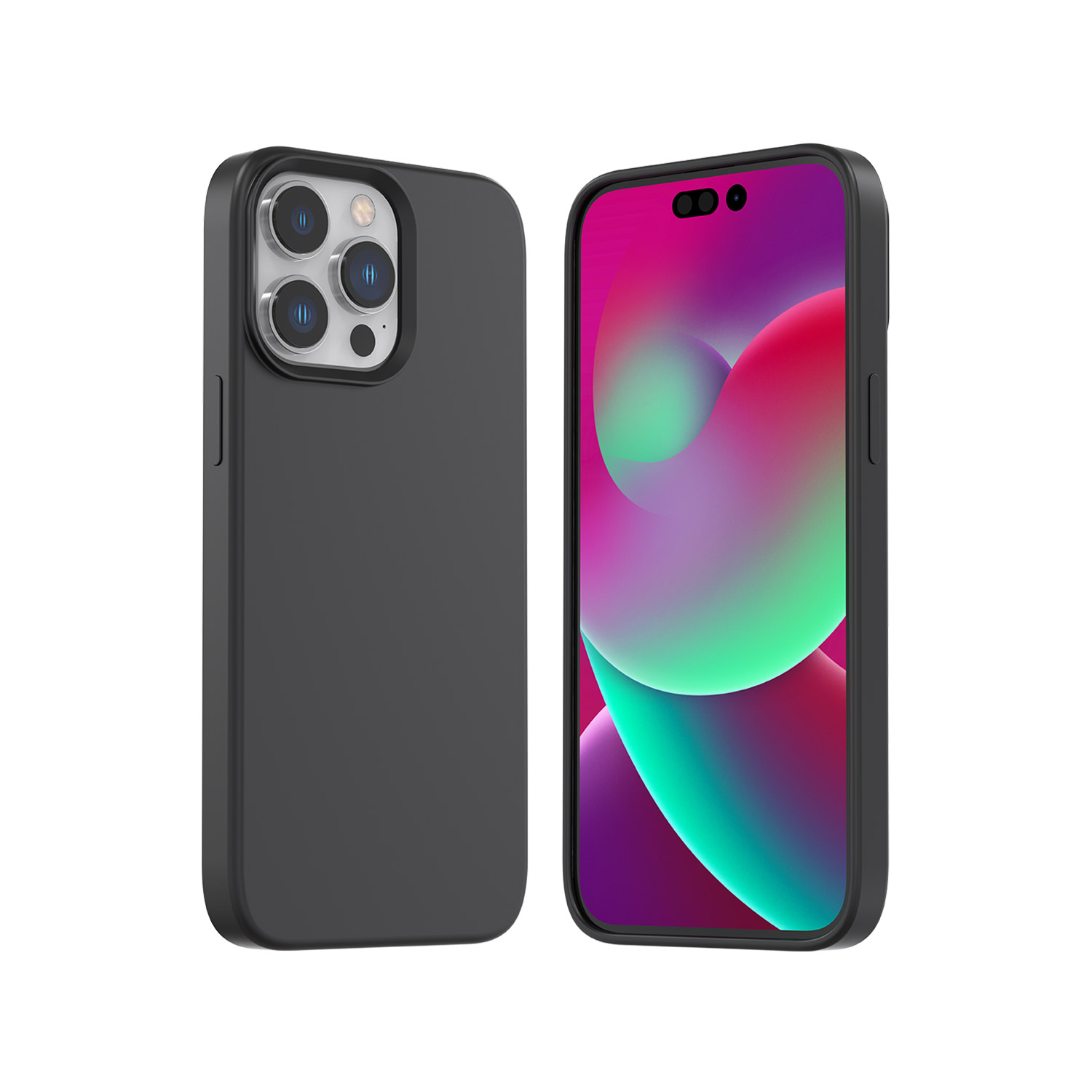 araree MagSafe対応シリコンケース TYPOSKIN for iPhone 14 Pro Max ブラック 背面(AR24706i14PMBK) 仕入先在庫品