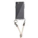 PHONECKLACE ロープショルダーストラップ付きクリアケース for iPhone SE 3/SE 2/8/7 ベ(PN22758iSE3) 目安在庫=△