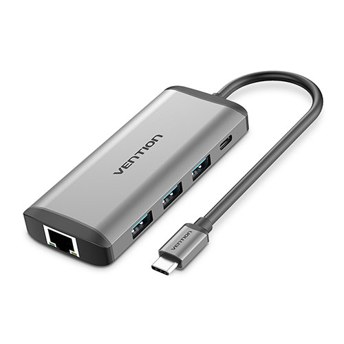 VENTION VENTION 多機能 PDドッキングステーション USB-C to HDMI/USB3.0*3/RJ45/TF(CN-8085) 取り寄せ商品