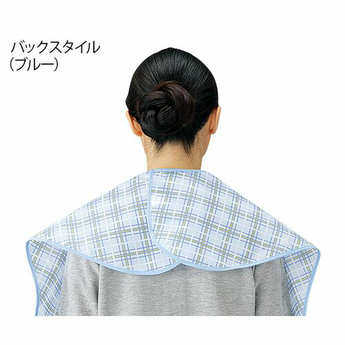 撥水加工食事用エプロン ブルー (1枚)(0-3069-01) 目安在庫=○