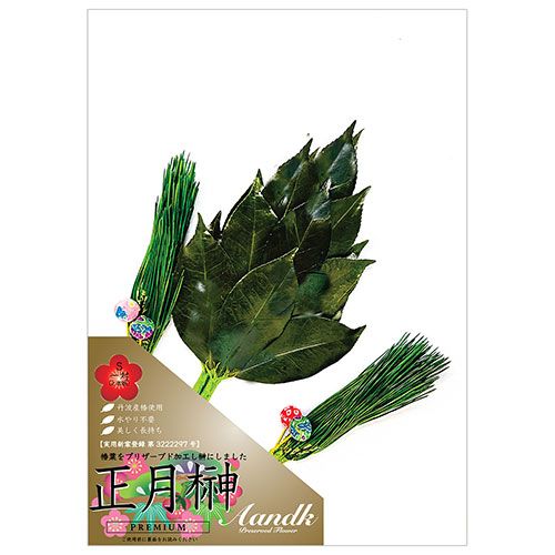 A&K 松付き正月榊 Sサイズ 一対(2本組) 神棚に飾る榊に松をつけることでお祝いの雰囲気に(SKK-014S) 取り寄せ商品