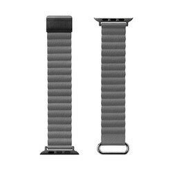 PGA ピージーエー Apple Watch 42/41/40/38mm用 PUレザーマグネットバンド(PG-AW41MG04GY) 取り寄せ商品