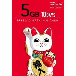 日本通信 b-mobile VISITOR SIM 5GB/10days Prepaid マルチカットSIM BM-VSC2-5GB10DC 取り寄せ商品