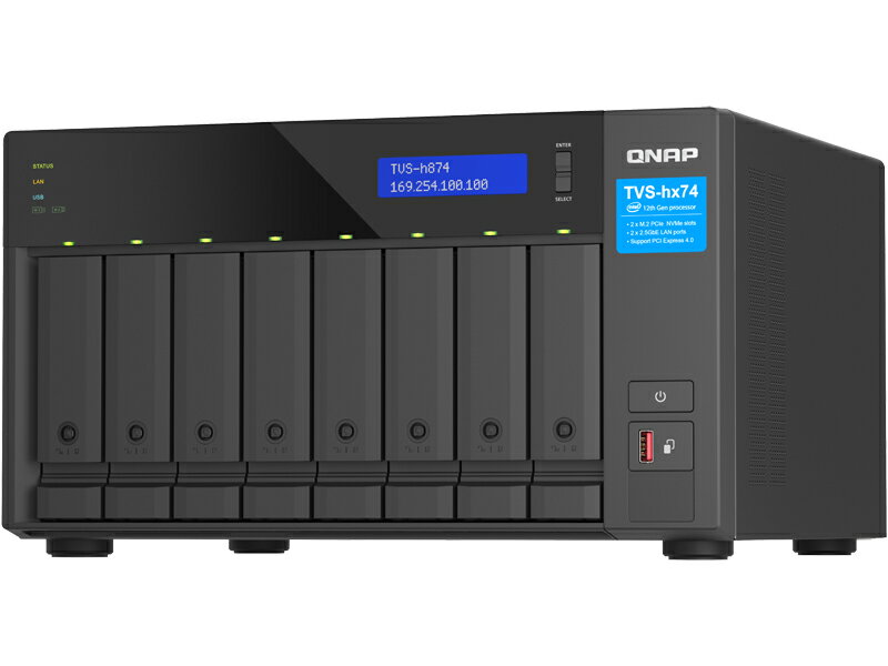 QNAP TVS-h874 32TB ニアライン(4TB×8)(TVH874N408) 取り寄せ商品