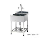 アズワン 流し台 600×600×800mm (SUS430) (1個)(HPK1-600-430) 取り寄せ商品(4)