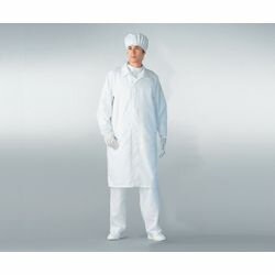 アズワン 無塵衣AS206C(男女兼用コート) ホワイト M (1着)(AS206C M) 取り寄せ商品