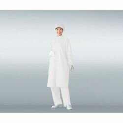 アズワン 無塵衣AS207C(男女兼用コート) ホワイト S (1着)(AS207C S) 取り寄せ商品
