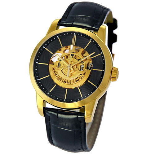 J.HARRISON フロントローター 自動巻き スケルトン時計 ゴールド(JH-1946GB) 取り寄せ商品