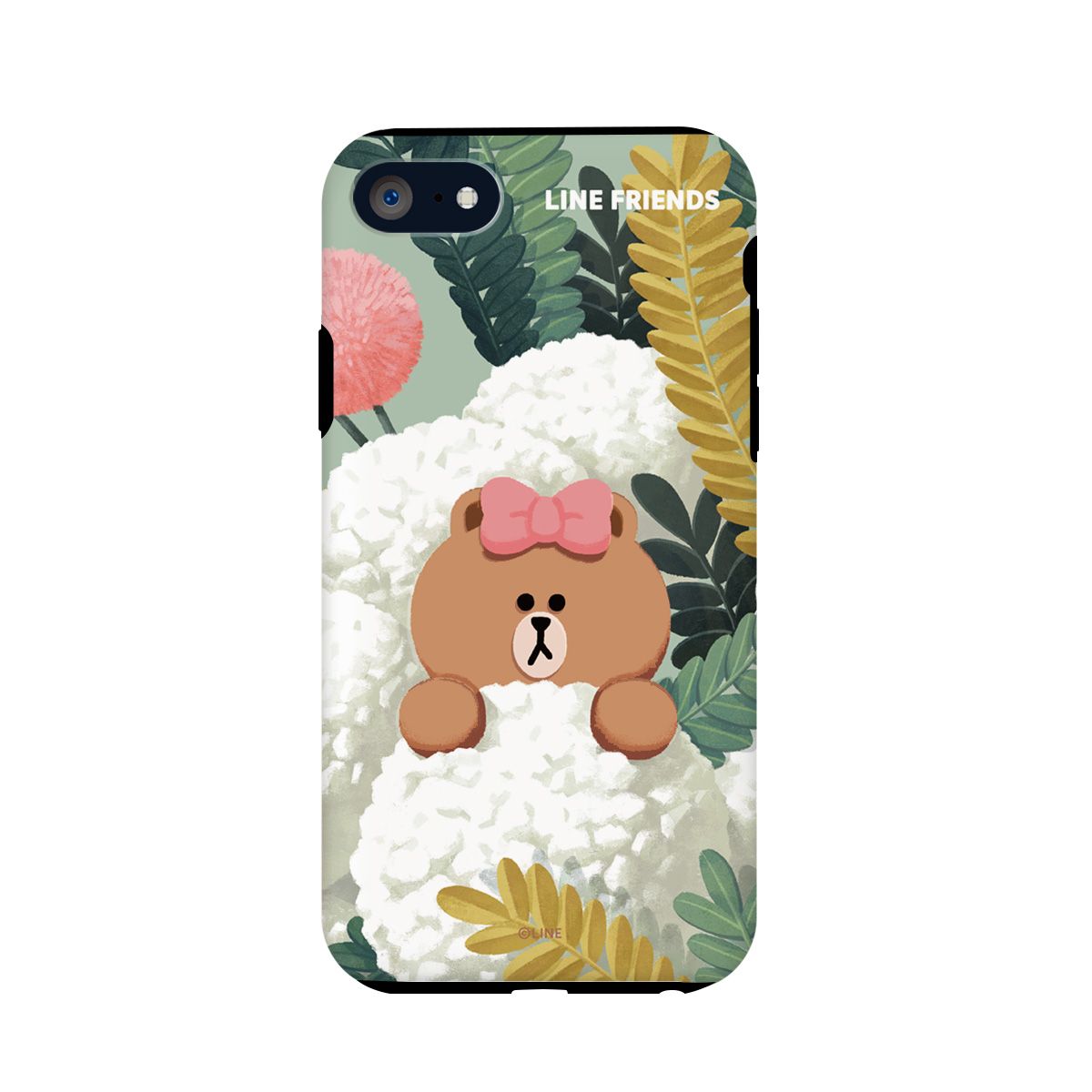 LINE FRIENDS 2020 iPhone SE/8/7 テーマ チョコ(KCL-DCH002) 仕入先在庫品
