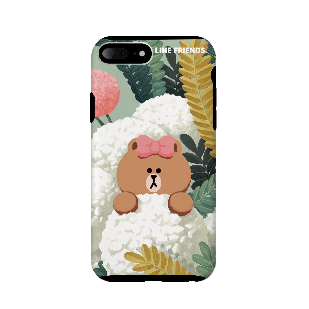 LINE FRIENDS iPhone 8 Plus/7 Plus テーマ チョコ(KCL-DCH003) 仕入先在庫品