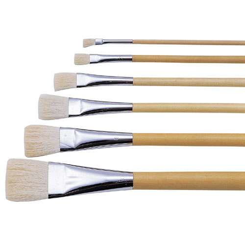 ARTEC 【10個セット】 平筆(ポスター用・白毛)3号(ATC10703X10) 取り寄せ商品