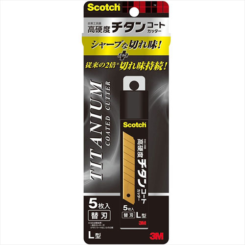 3M 【5枚×10セット】 Scotch スコッチ チタンコートカッター 替え刃 L(3M-TI-CRL5X10) 取り寄せ商品