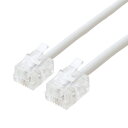 ミヨシ 【20個セット】 電話用モジュラーコード 6極2芯 白 1m(DC-201/WHX20) 取り寄せ商品