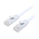 ミヨシ 【5個セット】 CAT.6A LANケーブル フラット ホワイト 1m(C6A-F01WHX5) 取り寄せ商品