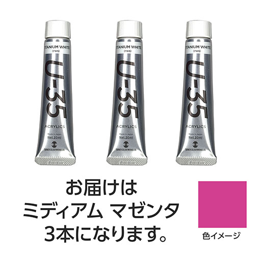ターナー色彩 【3本×5セット】 U35 ミディアムマゼンタ20ml(TURNER108658X5) 取り寄せ商品