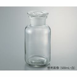 広口試薬瓶　白　500mL (1個)(632414104500) 目安在庫=○