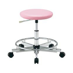 アズワン カラフルラウンドチェア ピンク (1個)(LRN-PR) 目安在庫=△