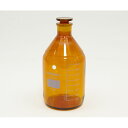 栓付褐色試薬瓶(目盛付き) 2000mL (1本)(1509030) 取り寄せ商品