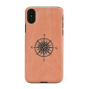 man＆wood iPhone XS / X 天然木ケース Compass(I10498i8) 目安在庫=○