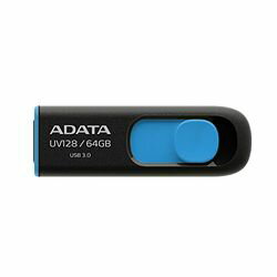 ADATA　Technology DashDrive UV128 64GB BLACK+BLUE AUV128-64G-RBE 目安在庫=△