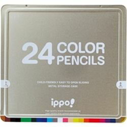 トンボ鉛筆 Tombow Pencil スライド缶入り色鉛筆24色ナチュラル(CL-RNAN0424C) 目安在庫=○