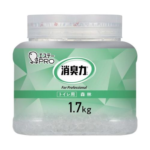 エステー 業務用消臭剤 消臭力 クラッシュゲルトイレ用 本体 1.7kg 森林 ST130412(67-2301-77) 取り寄せ商品
