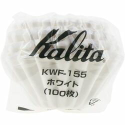 KALITA （カリタ） KALITA コーヒーフィルター ウェーブシリーズ ホワイト 1〜2人用 100枚入り(KWF-155..