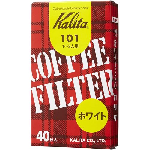 KALITA （カリタ） KALITA コーヒーフィルター 101濾紙 箱入り 1〜2人用 40枚入り ホワイト(101ロシ 40..
