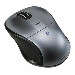 Digio 2 Bluetoothマウス 3ボタン静音 ブルーLED 小型 グレー MUS-BKT111GY 取り寄せ商品