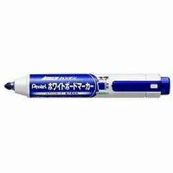 ぺんてる PENTEL ノック式 ハンディホワイトボードマーカー 平芯・太字 青(1本)(MWXN6MC) 目安在庫=○