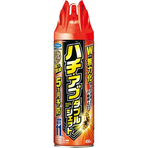 アース ハチ・アブダブルジェット450ml 蜂駆除 殺虫剤 フマキラー(4902424451627) 取り寄せ商品