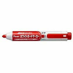ぺんてる PENTEL ノック式 ハンディホワイトボードマーカー 平芯・太字 赤(1本)(MWXN6MB) 目安在庫=○